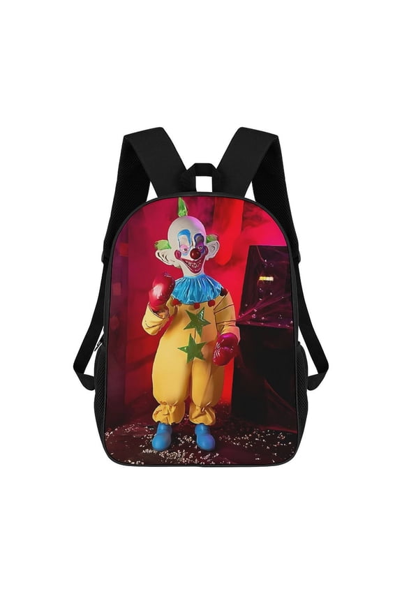 Killer Klowns from Outer Space Clown Backpack Middle Bookbag Laptop Lightweight Durable Bookbag Travel Back Pack for Women Men Teens 17 Inches