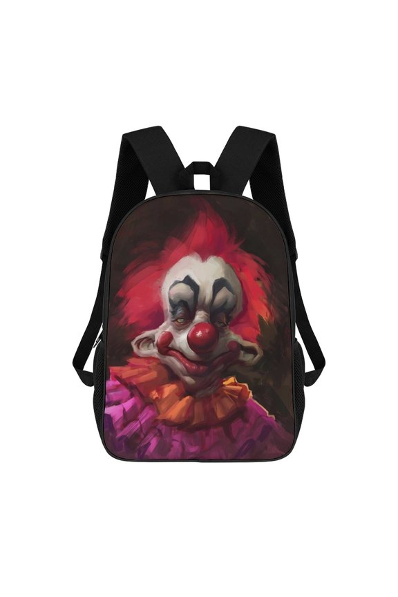 Killer Klowns from Outer Space Clown Backpack Middle Bookbag Laptop Lightweight Durable Bookbag Travel Back Pack for Women Men Teens 17 Inches