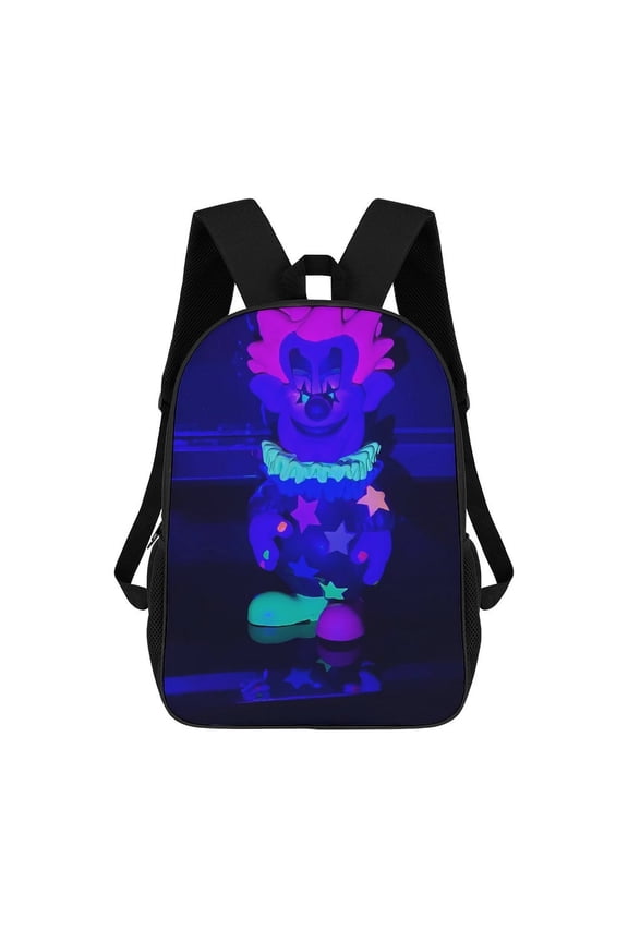 Killer Klowns from Outer Space Clown Backpack Middle Bookbag Laptop Lightweight Durable Bookbag Travel Back Pack for Women Men Teens 17 Inches