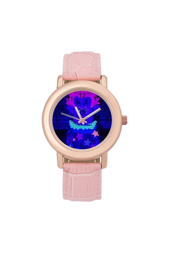 Killer Klowns from Outer Space Clown Watch, Soft Leather Strap Watch Adult Classic Ladies Leather Strap Wrist Watch Adjustable Quartz Watch Fit for Wrist Sizes 5.7" to 8.7"