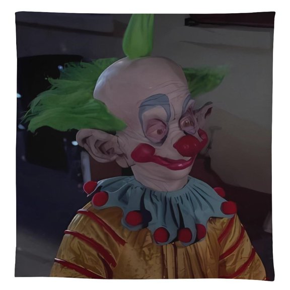 Killer Klowns from Outer Space Clown Tablecloth, Washable Reusable Rectangular Tablecloth Table Cover for Birthday Celebrations And Events, Birthday Party Decorations 55"x55"