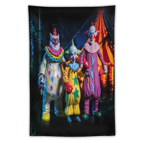 Killer Klowns from Outer Space Clown Tapestry Wall Hanging, Wall Tapestry for Bedroom Aesthetic, Living Room Decor for Adults, Teens and Kids 40"x60"