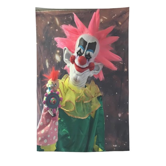 Killer Klowns from Outer Space Clown Tapestry Wall Hanging, Wall Tapestry for Bedroom Aesthetic, Living Room Decor for Adults, Teens and Kids 60"x90"