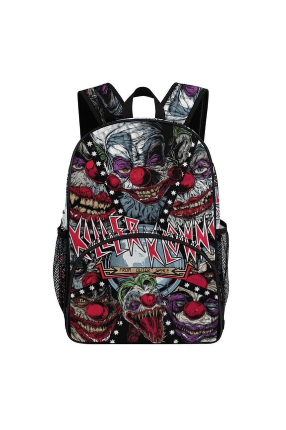 Killer Klowns from Oute Space Clown Backpack Stylish College Daypack Cute Travel Carry On Bag 17 inch for Work Outdoor