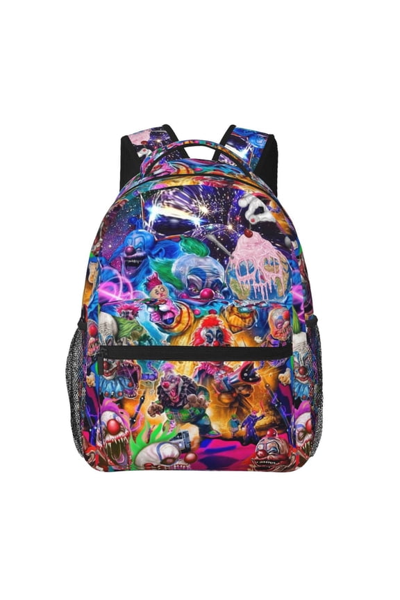 Killer Klowns from Outer Space Backpack Cartoon Lightweight Laptop Bookbag College Travel Hiking Work School Daypack Rucksack