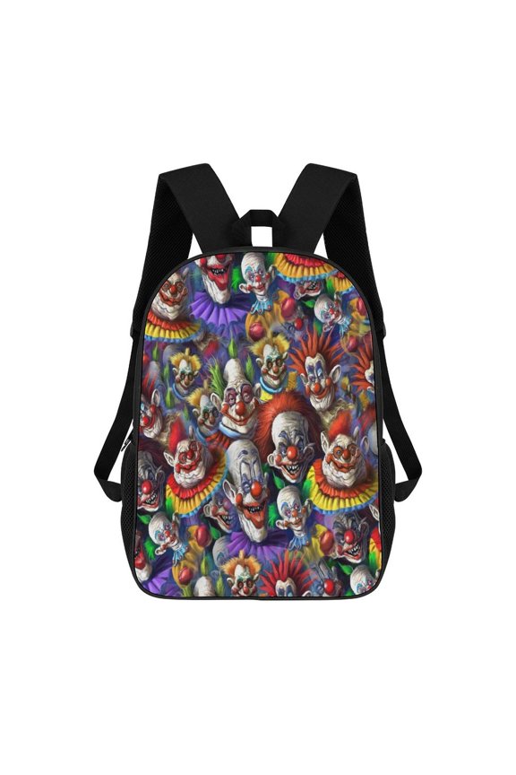 Killer Klowns from Outer Space Backpack Large Capacity 17 Inch Laptop Bag Lightweight Daypack Bookbag for School College Travel Hiking Work
