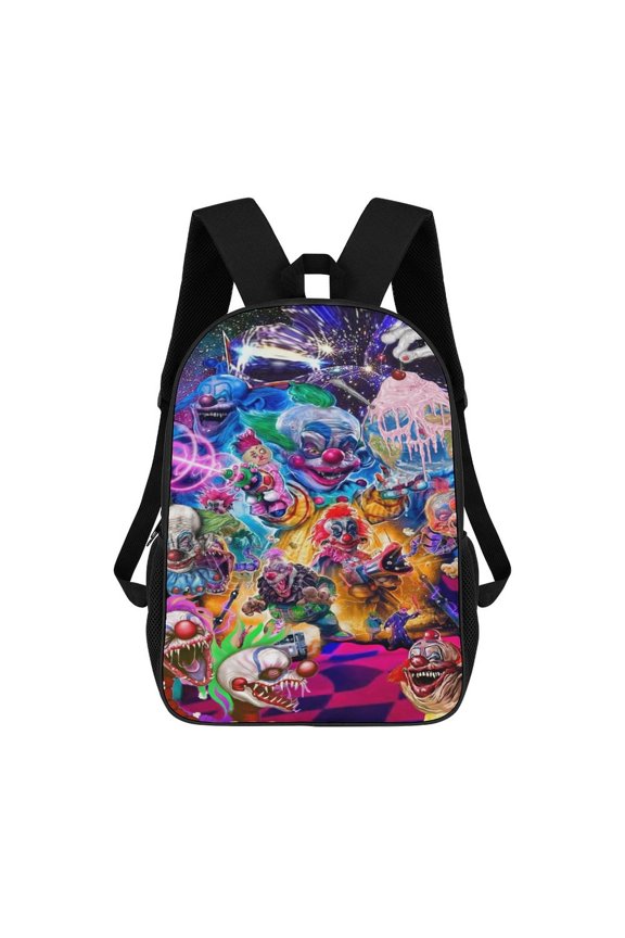 Killer Klowns from Outer Space Backpack Large Capacity 17 Inch Laptop Bag Lightweight Daypack Bookbag for School College Travel Hiking Work