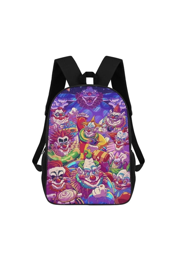 Killer Klowns from Outer Space Backpack Large Capacity 17 Inch Laptop Bag Lightweight Daypack Bookbag for School College Travel Hiking Work