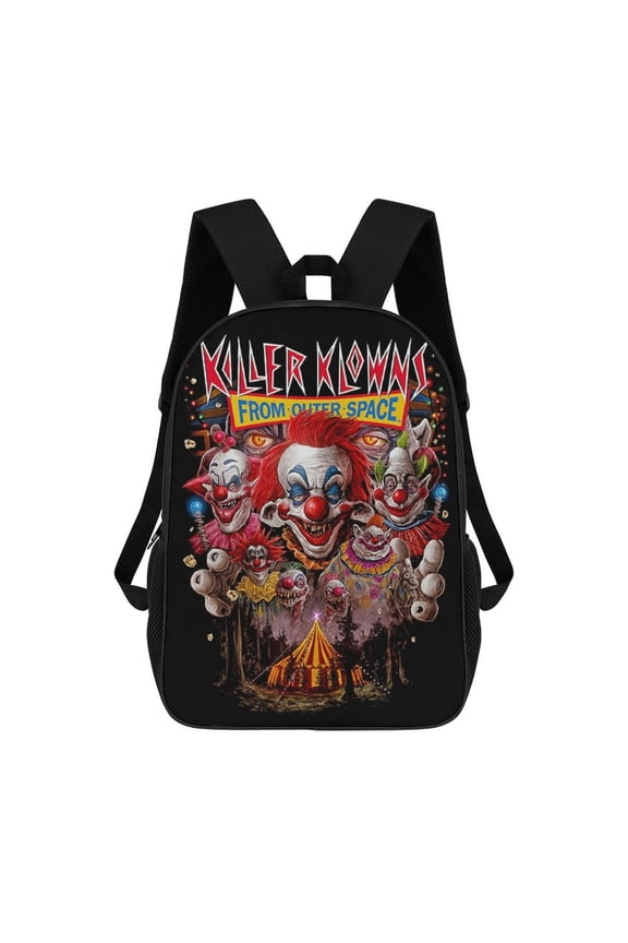 Killer Klowns from Outer Space Backpack Large Capacity 17 Inch Laptop Bag Lightweight Daypack Bookbag for School College Travel Hiking Work