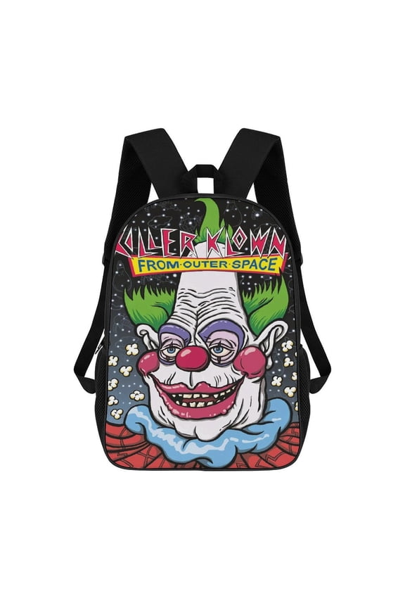 Killer Klowns from Outer Space Backpack Large Capacity 17 Inch Laptop Bag Lightweight Daypack Bookbag for School College Travel Hiking Work