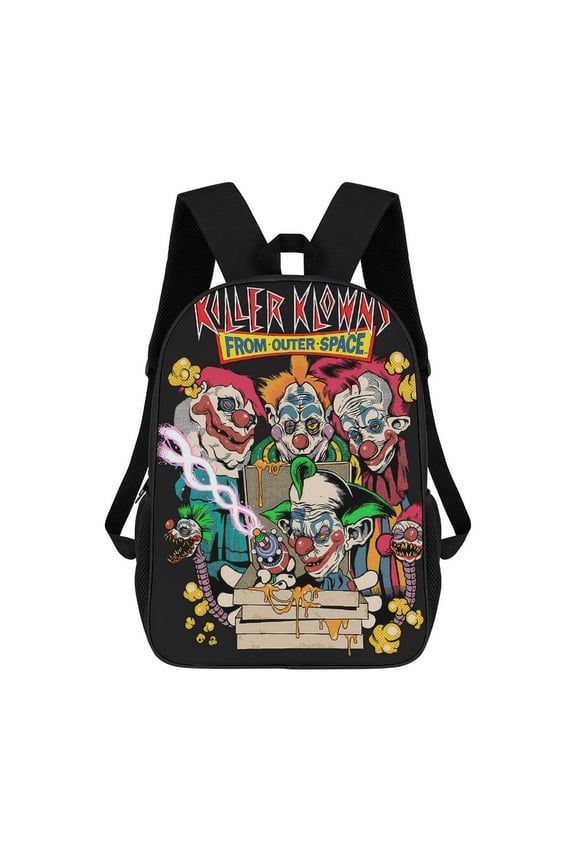 Killer Klowns from Outer Space Backpack Large Capacity 17 Inch Laptop Bag Lightweight Daypack Bookbag for School College Travel Hiking Work
