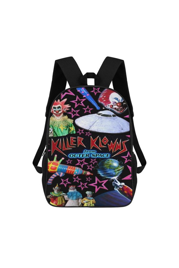 Killer Klowns from Outer Space Backpack Large Capacity 17 Inch Laptop Bag Lightweight Daypack Bookbag for School College Travel Hiking Work