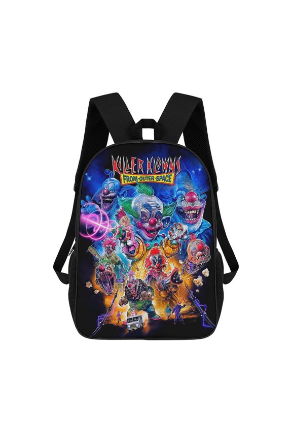 Killer Klowns from Outer Space Backpack Large Capacity 17 Inch Laptop Bag Lightweight Daypack Bookbag for School College Travel Hiking Work
