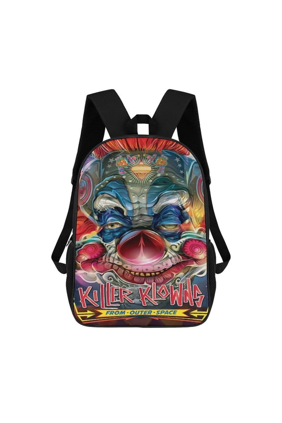 Killer Klowns from Outer Space Backpack Large Capacity 17 Inch Laptop Bag Lightweight Daypack Bookbag for School College Travel Hiking Work