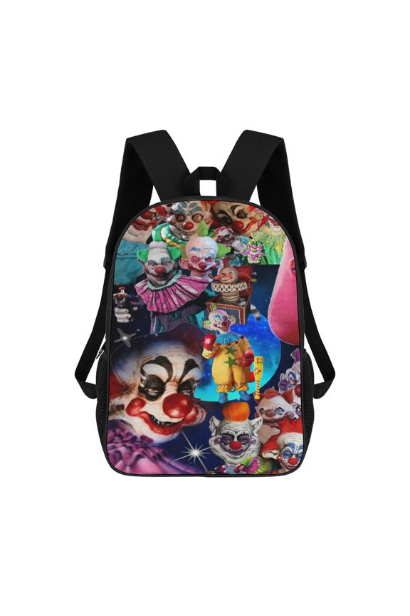 Killer Klowns from Outer Space Backpack Large Capacity 17 Inch Laptop Bag Lightweight Daypack Bookbag for School College Travel Hiking Work