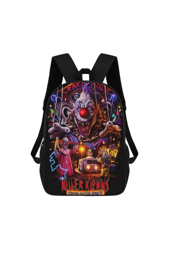 Killer Klowns from Outer Space Backpack Large Capacity 17 Inch Laptop Bag Lightweight Daypack Bookbag for School College Travel Hiking Work