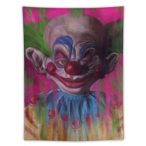 Killer Klowns from Outer Space Clown Tapestry Wall Hanging, Elegant Wall Hanging Tapestries Wall Art for Bedroom Decor, Outdoor, Parties 60"x80"