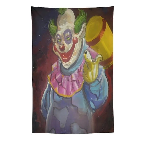 Killer Klowns from Outer Space Clown Tapestry Wall Hanging, Elegant Wall Hanging Tapestries Wall Art for Bedroom Decor, Outdoor, Parties 60"x90"