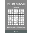 thumbnail image 1 of Killer Sudoku Medium 200 Puzzle WIth Solution Vol 2: Advanced Puzzle Sumdoku Book,9x9, 2 puzzles per page, 1 of 1