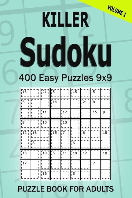 Killer Sudoku Puzzle Book for Adults: 400 Easy Puzzles 9x9 (Volume 1), (Paperback)