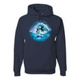 thumbnail image 1 of Killer Whale Circle Underwater Blue Sperm Whales Fashion Graphic Hoodie Sweatshirt, Navy, 3XL, 1 of 1