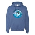 thumbnail image 1 of Killer Whale Circle Underwater Blue Sperm Whales Fashion Graphic Hoodie Sweatshirt, Vintage Heather Blue, Medium, 1 of 1