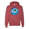 thumbnail image 1 of Killer Whale Circle Underwater Blue Sperm Whales Fashion Graphic Hoodie Sweatshirt, Vintage Heather Red, Medium, 1 of 1
