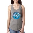 thumbnail image 1 of Killer Whale Circle Underwater Blue Sperm Whales Fashion Ladies Racerback Tank Top, Heather Grey, Medium, 1 of 1