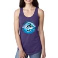 thumbnail image 1 of Killer Whale Circle Underwater Blue Sperm Whales Fashion Ladies Racerback Tank Top, Purple Rush, Small, 1 of 1