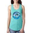 thumbnail image 1 of Killer Whale Circle Underwater Blue Sperm Whales Fashion Ladies Racerback Tank Top, Tahiti Blue, X-Large, 1 of 1