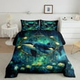 thumbnail image 1 of Killer Whale Comforter Set Dreamcatcher Twin Bedding Sets,Boho Floral Rose Polar Lights Quilt Bed Set Nautical Sea Animals Duvet Insert,Exotic Bohemian Decor, 1 of 7