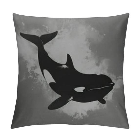 Killer Whale Dolphin Ocean Print Home Neutral Decorative Throw Pillow Covers Soft Couch Throw Pillow Covers