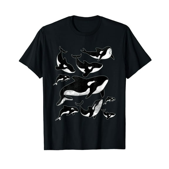 Killer Whale Ocean Animal Aquarist Gift Aquarium Orca T-Shirt Black Tee