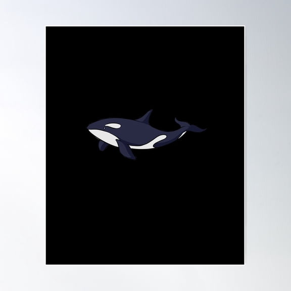Killer Whale Orca Poster Wall Art, Modern Wall Decor For Living Room Bedroom, 24x36 UNFRAMED