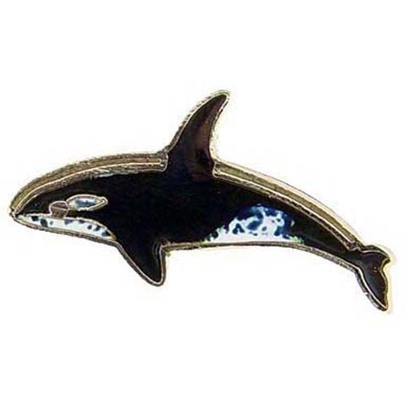 Eagle Emblems P00232 Pin - Fish, Whale, Killer, Black - 1 in.