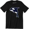 thumbnail image 1 of Killer Whale Wilderness Big Fish Sea World Ocean Pokect Mens T-Shirt, 1 of 4