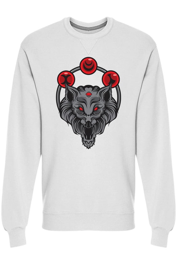 Killer Wolf For Three Eye Sweatshirt Men -Image by Shutterstock, Male Large