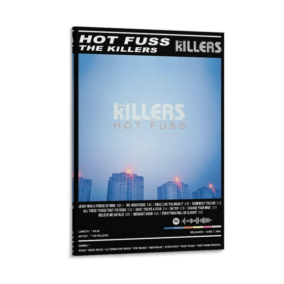 The Killers Posters Hot Fuss Music Album Cover Canvas Poster Bedroom Decoration Landscape Office Valentine's Birthday Gift Unframe-style12x18inch(30x45cm)