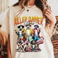 thumbnail image 1 of Killers Summer Vibes T-shirt, Horror Movie Summer Shirt, Chillin' Like A Killer Tee, Funny Pool Horror Vacation Design, 1 of 5