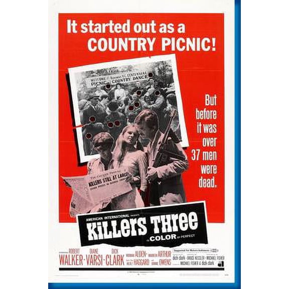 Killers Three Movie Poster Art Poster 24x36 Unframed, Age: Adults, Rectangle Poster Time