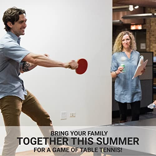 Killerspin KIDO 5A RTG Premium (Straight or Flared) Table Tennis Racket Professional, ITTF-Approved, Hard Paddle, Made of 5-Ply Wood, Dual-Colored in Red and Black