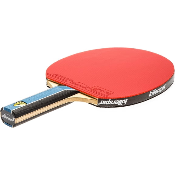 Killerspin KIDO 5A RTG Premium (Straight or Flared) Table Tennis Racket Professional, ITTF-Approved, Hard Paddle, Made of 5-Ply Wood, Dual-Colored in Red and Black