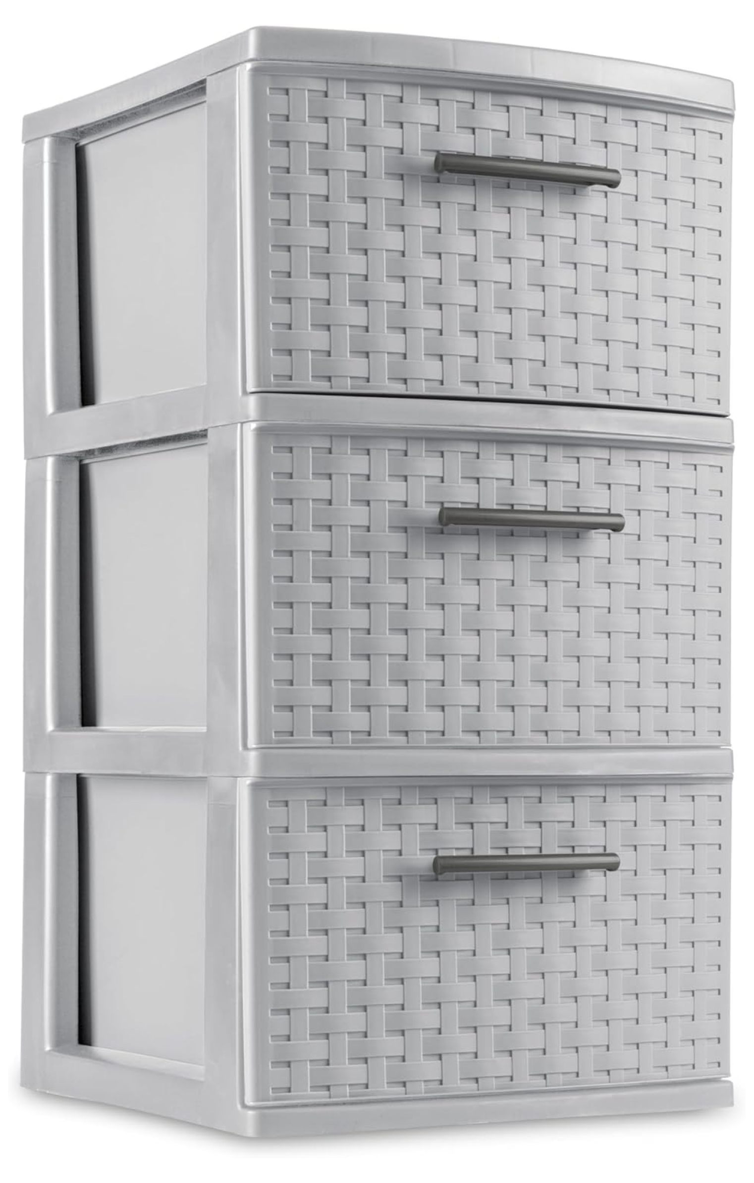 Killeryuki 3 Drawer Weave Tower Plastic, Cement