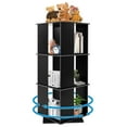 Killeryuki 3 Tier Rotating Bookshelf Tower 360 Display Floor Standing ...