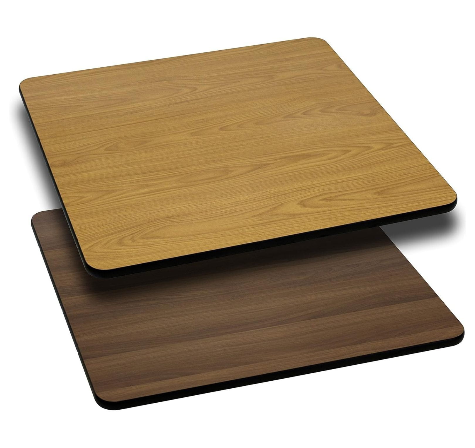 Killeryuki 30" Square Natural/Walnut Reversible Laminate Table Top