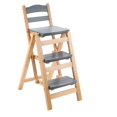 Killeryuki Folding Bar Stool 3 Stool,Solid Wood Counter Height Foldable