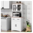 Killeryuki Kitchen Buffet with Hutch, Freestanding Pantry