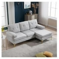 Killeryuki L Shaped Sectional Couch, 3 Seat LShaped Sofa, Convertible