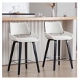 Killeryuki Modern Counter Height Bar Stools Set of 2, 26" Black and