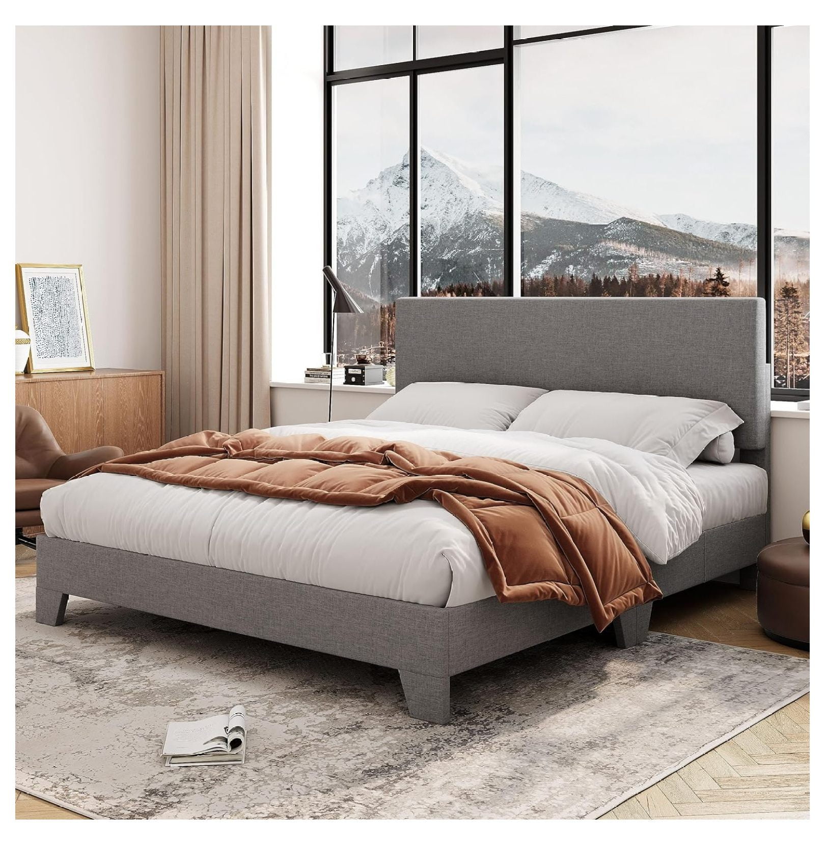 Killeryuki Full Size Bed Frame with Adjustable Headboard, Upholstered Platform Bed with Wood Slats, Heavy Duty Mattress Foundation, No Box Spring Needed, Noise-Killeryuki, Easy Assembly, Dark Grey - Walmart.com Killeryuki Full Size Bed Frame with Adjustable Headboard, Upholstered Platform Bed with Wood Slats, Heavy Duty Mattress Foundation, No Box Spring Needed, Noise-Killeryuki, Easy Assembly, Dark Grey - Walmart.com